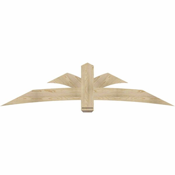 Ekena Millwork Davenport Rough Sawn Timber Gable Bracket, Douglas Fir, 84"W x 21"H x 2"D x 6"F, 6/12 Pitch GBW084X21X0206DAV00RDF - main